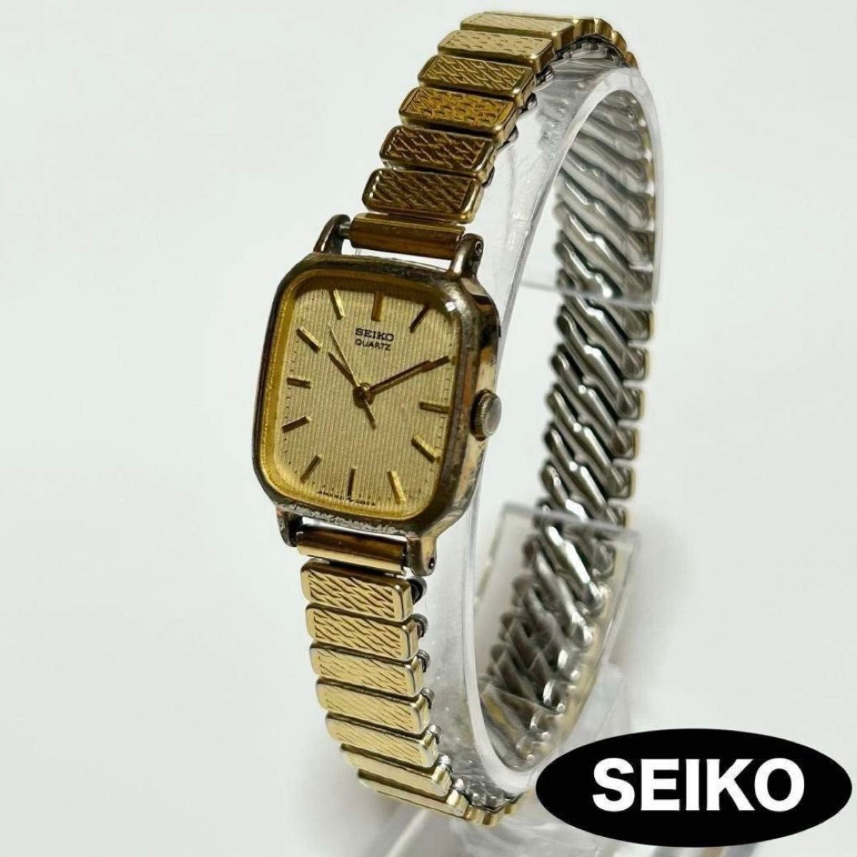SEIKO クォーツ ゴールド ヴィンテージ 時計 稼働 新品電池