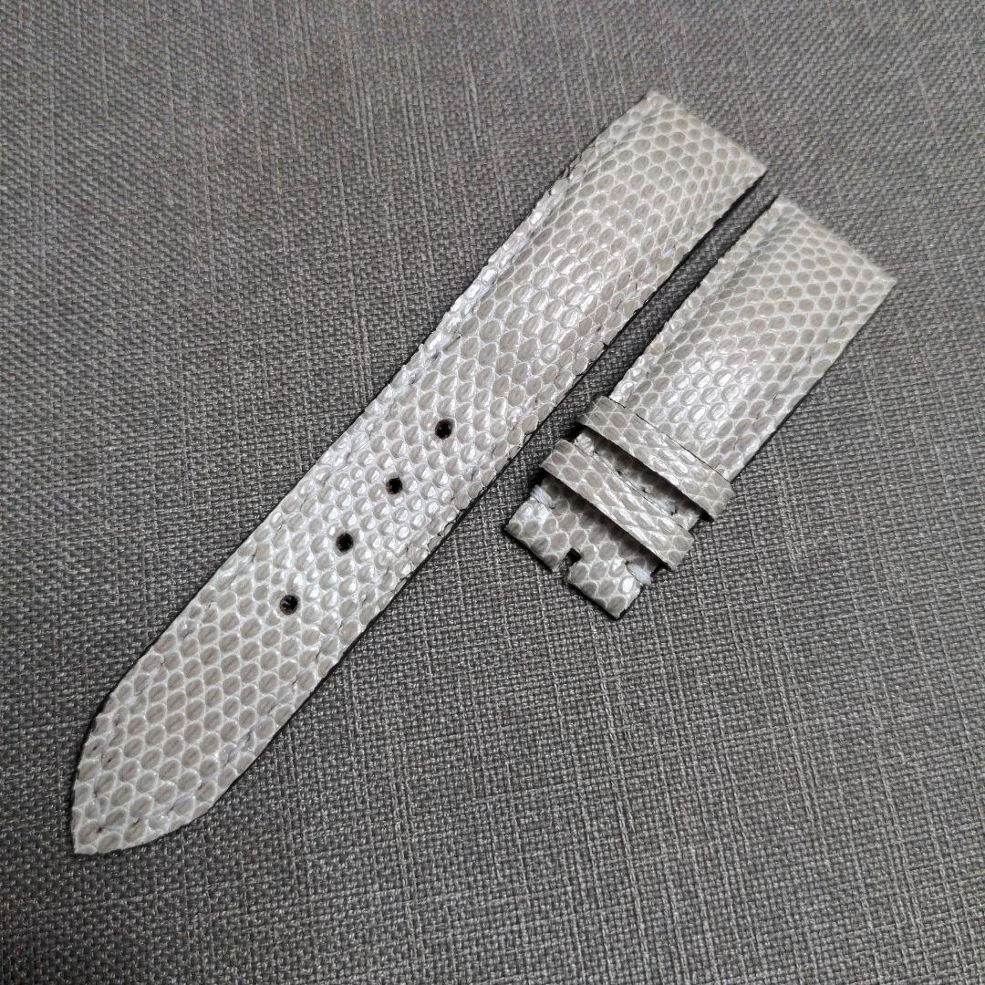 手表表带 20mm 蜥蜴纹 浅灰色 耳宽20mm 尾扣宽18mm