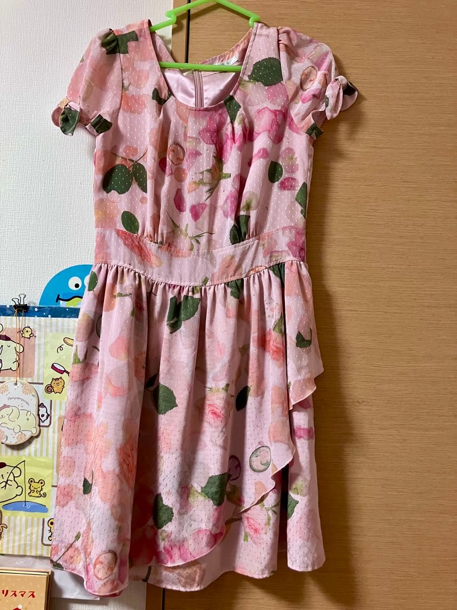 MILK ☆Floral Print Dress Short Sleeve Pink Lolita Style