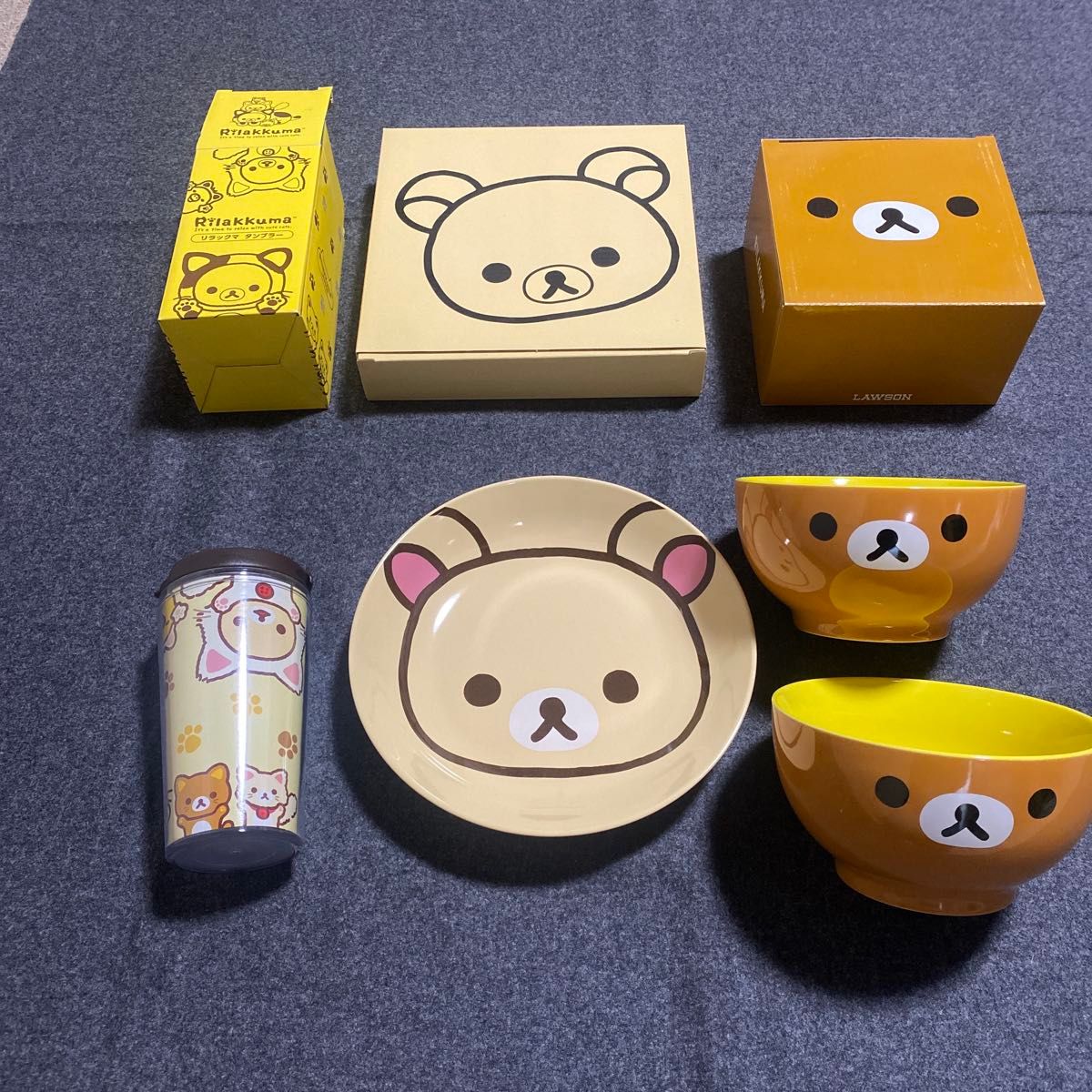 全新未使用　罗森　轻松熊　餐具　随行杯　盒装