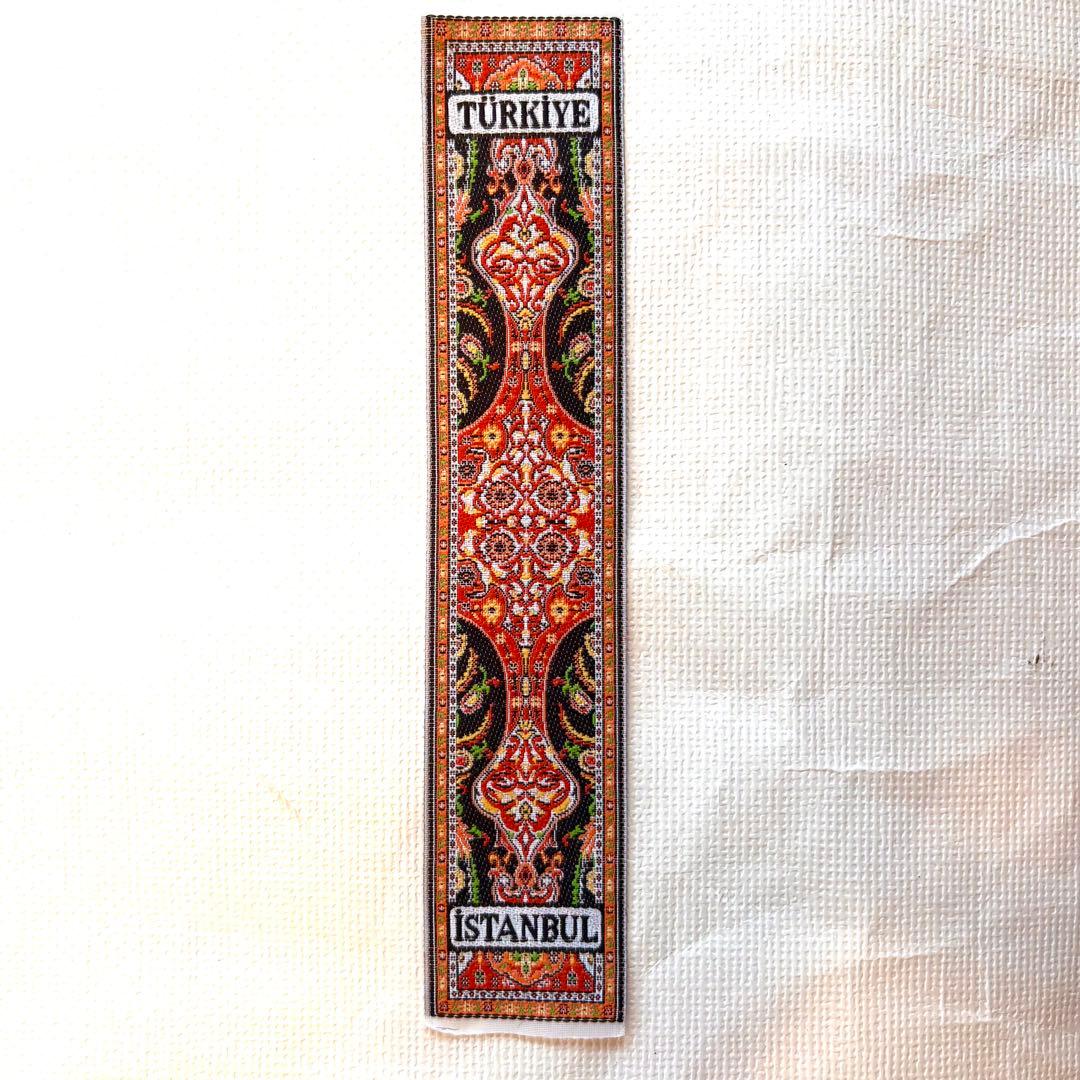 Bookmark, Ribbon, Turkish Carpet Pattern, Fabric, Oriental, Overseas Souvenir