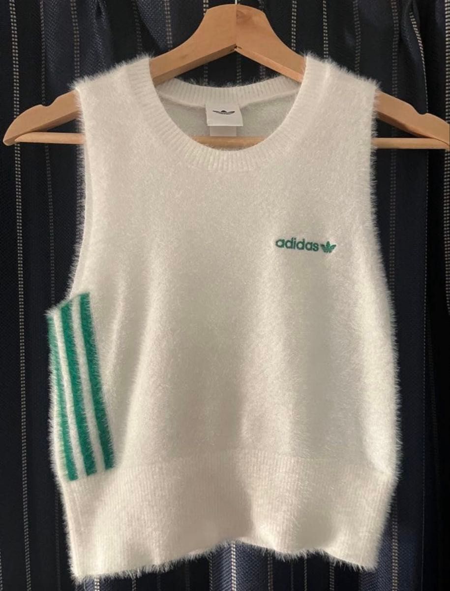 adidas 毛绒针织背心 S码