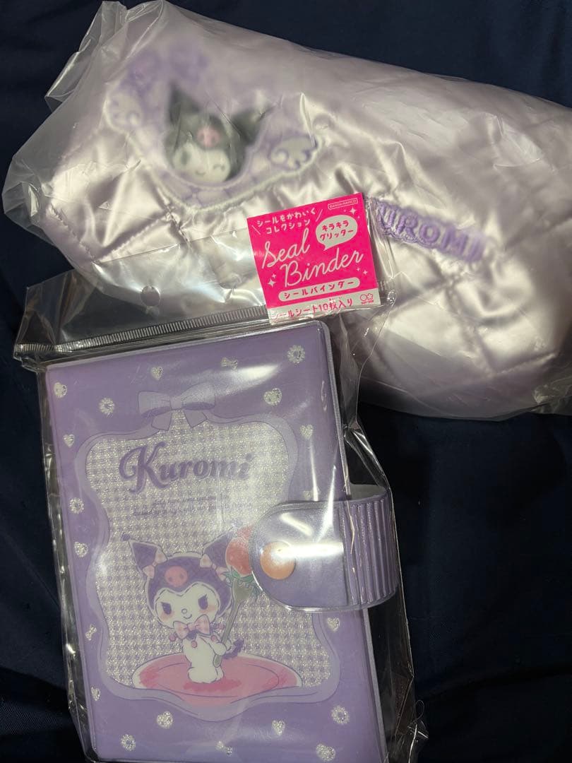 Sanrio Kuromi sticker book and pouch 2-piece set