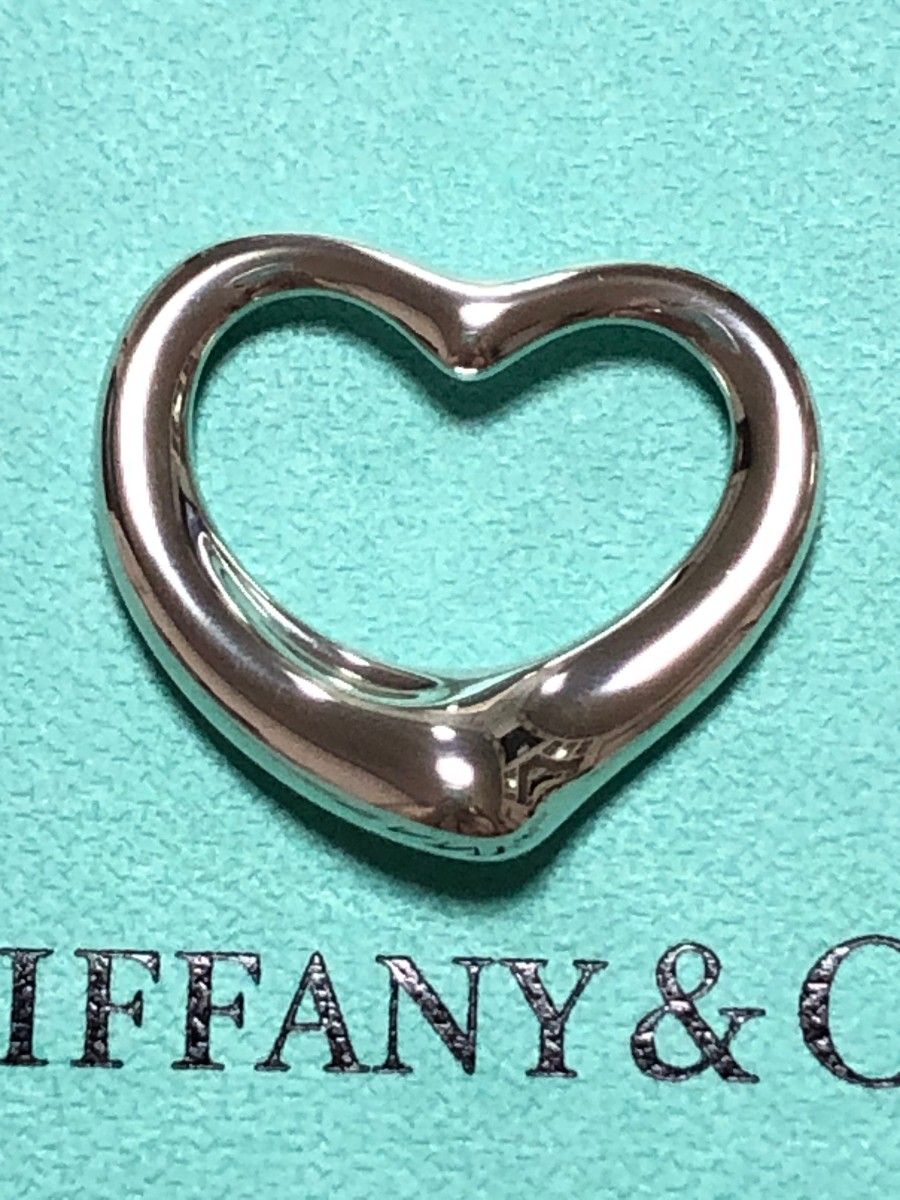 ティファニー オープンハート サイズ約2.8x2.5 ネックレス ペンダントトップ エルサペレッティ Tiffany & Co.