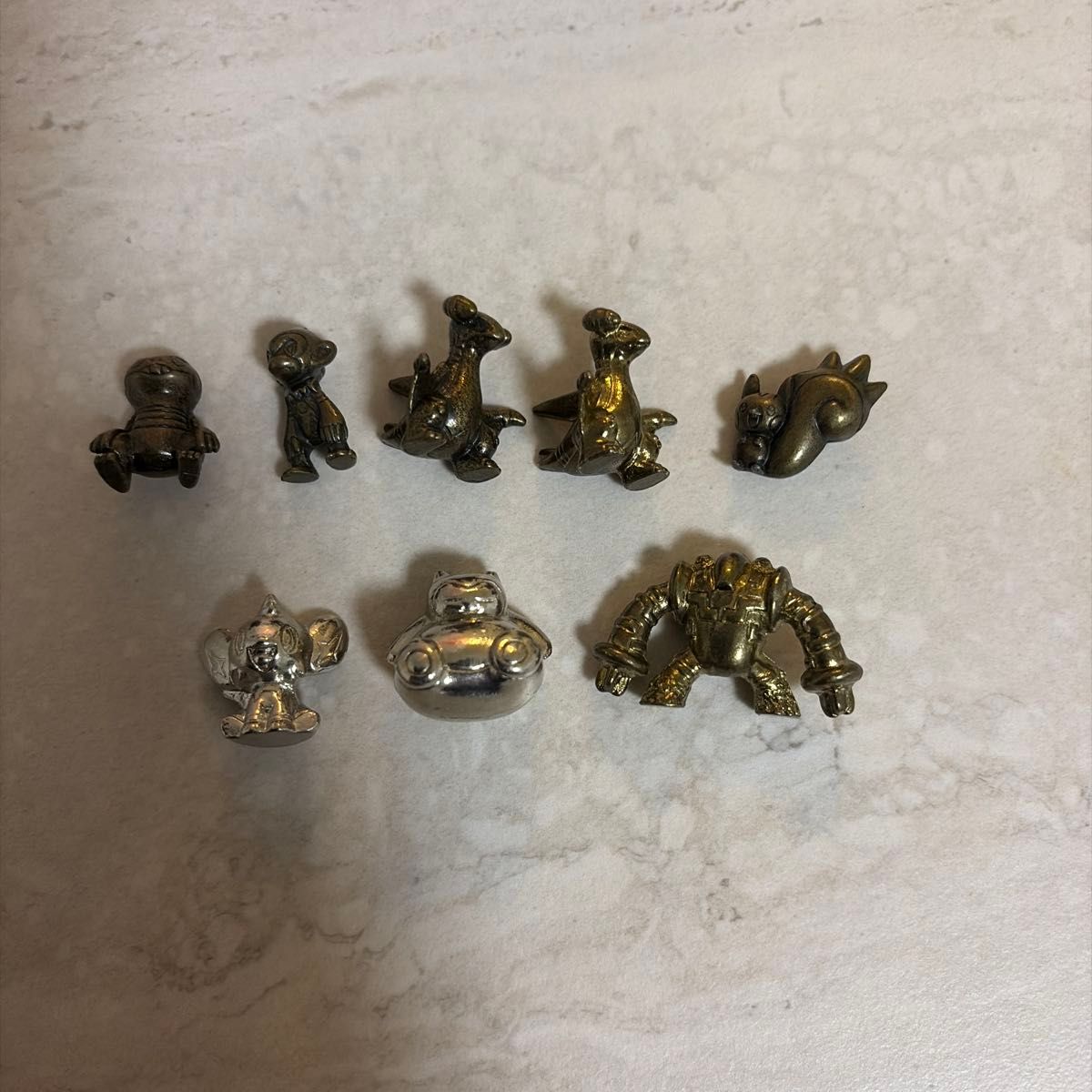稀有 宝可梦 金属收藏 手办 8件套装 打包出售 卡比兽、小果然、雷吉奇卡斯、皮丘、怪颚龙等