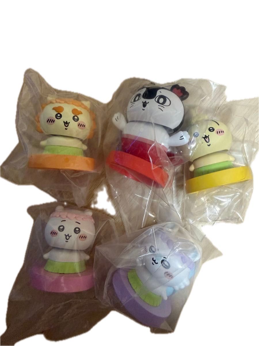 Chiikawa Swinging Head Figure 5-Piece Set: Mermaid Island, Siren, Rabbit, Flying Squirrel, Chiikawa Sea Serpent