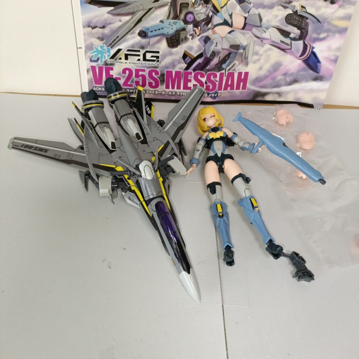 Aoshima VFG Macross F VF-25S Messiah 成品 女武神 Valkyrie Valuable Fighter Girls 可变形手办