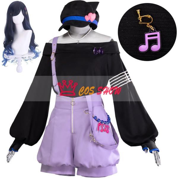 Project Sekai Melody Tchi Shiraishi An Cosplay Costume with Hat and Necklace - Cosplay, Disguise, Daily Wear, Event, Christmas, Halloween, Stage, Cultural Festival, School Festival, Gift