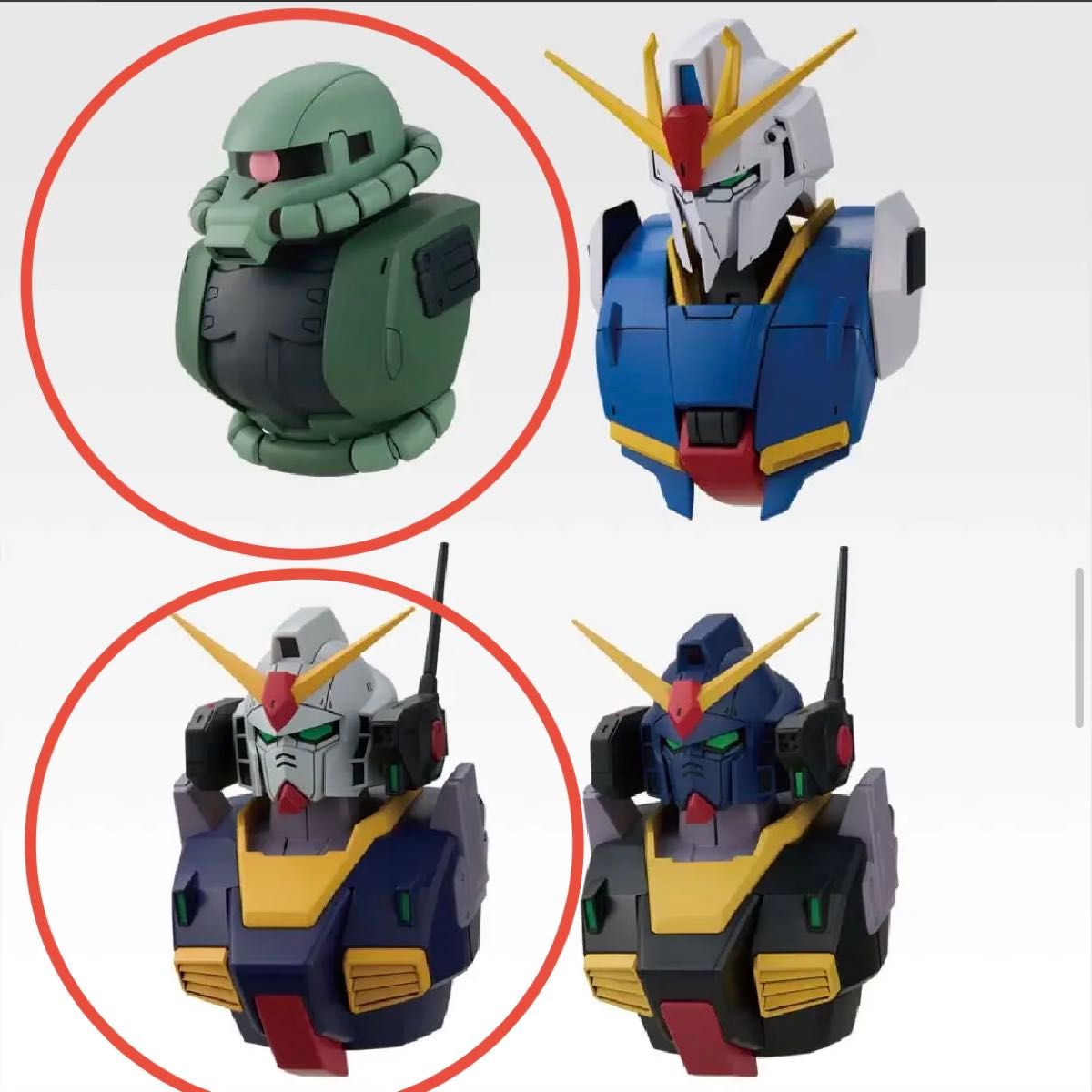 一番抽奖 机动战士高达 MS头部磁铁 2种套装 扎古II 高达Mk-II