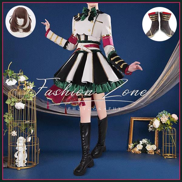 赛马娘 Pretty Derby 风格 玛露香萝伦 cosplay服装 假发 鞋子 万圣节演出服 变装