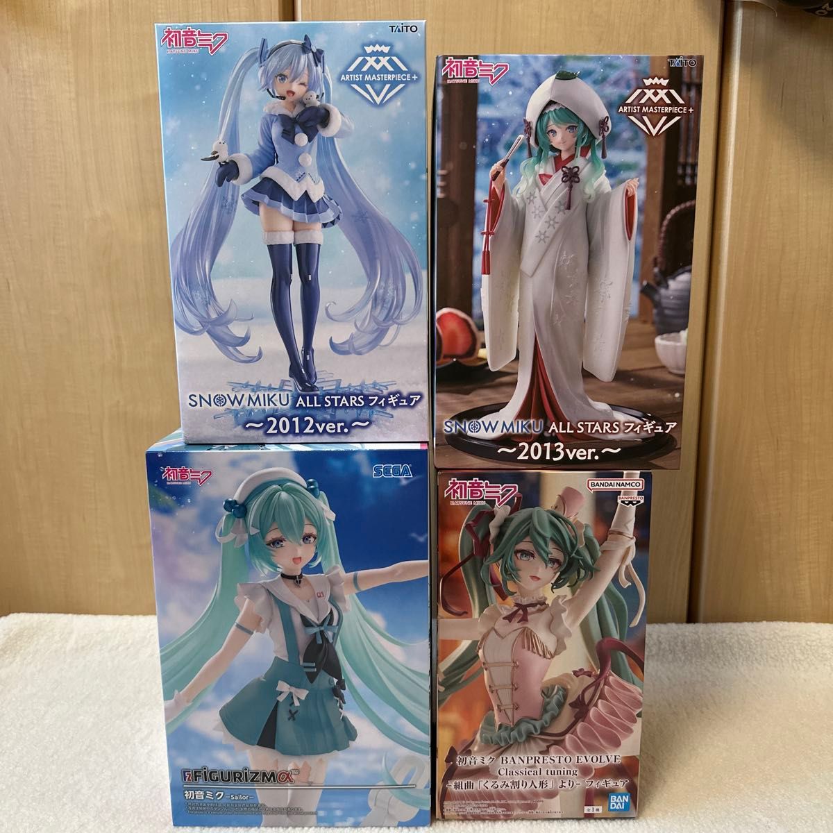 初音未来 手办 4件套 雪之未来 2012 2013 水手 胡桃夹子