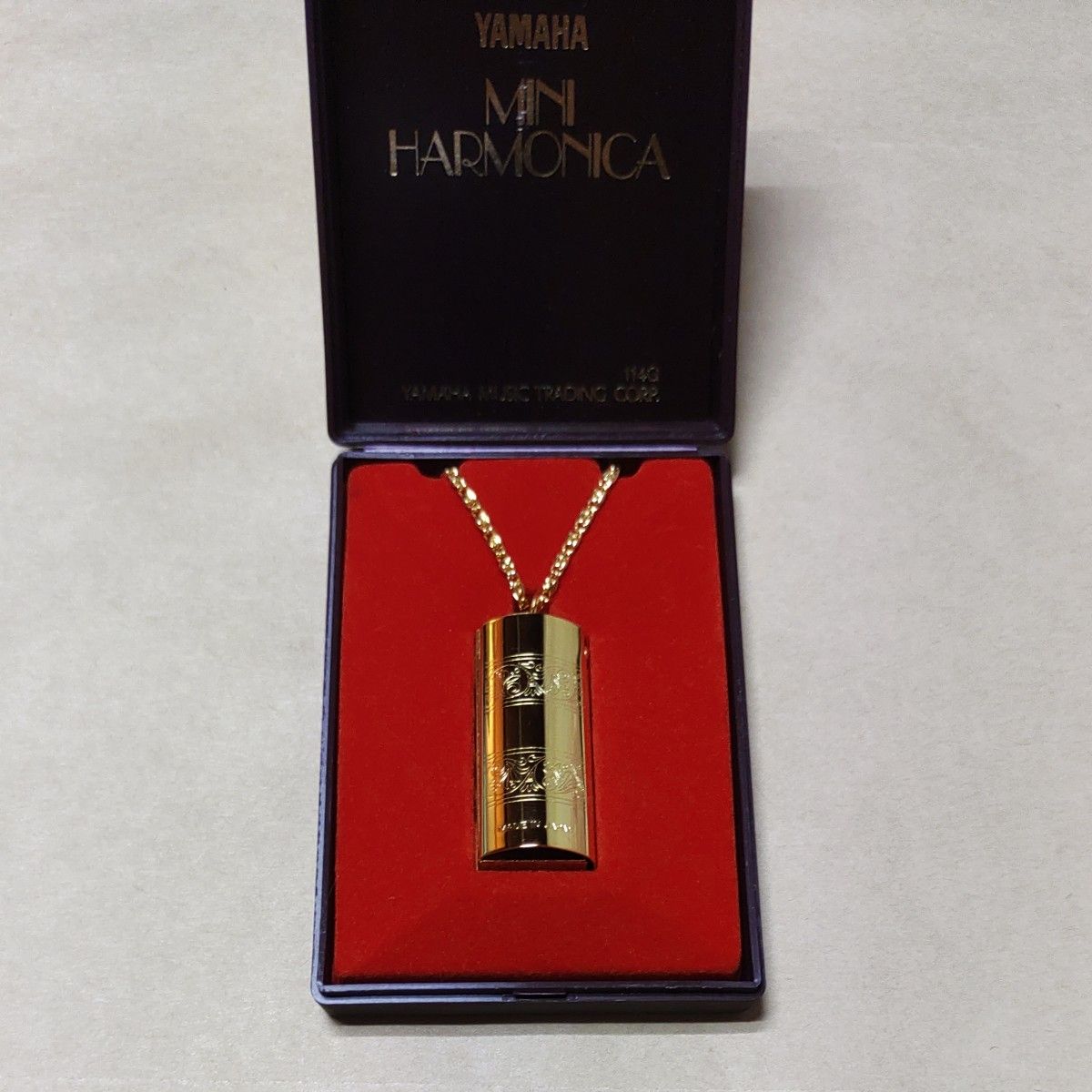 【全新未使用】 YAMAHA 雅马哈迷你口风琴吊坠项链金色 114G