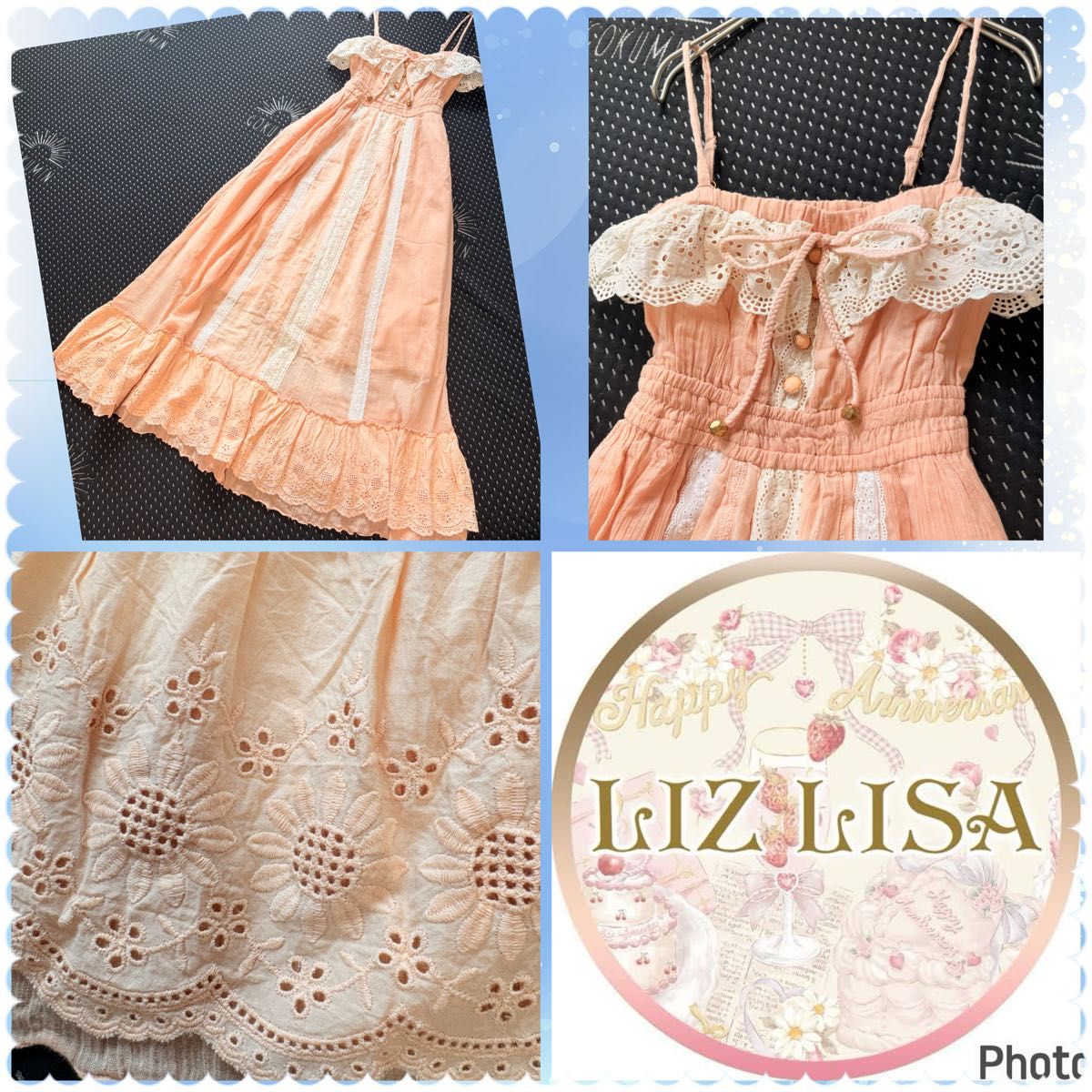 LIZLISA★人气售罄款★向日葵刺绣★哥特萝莉★长裙★萌系公主风★少女气→女性化★量产型★地雷系★y2k