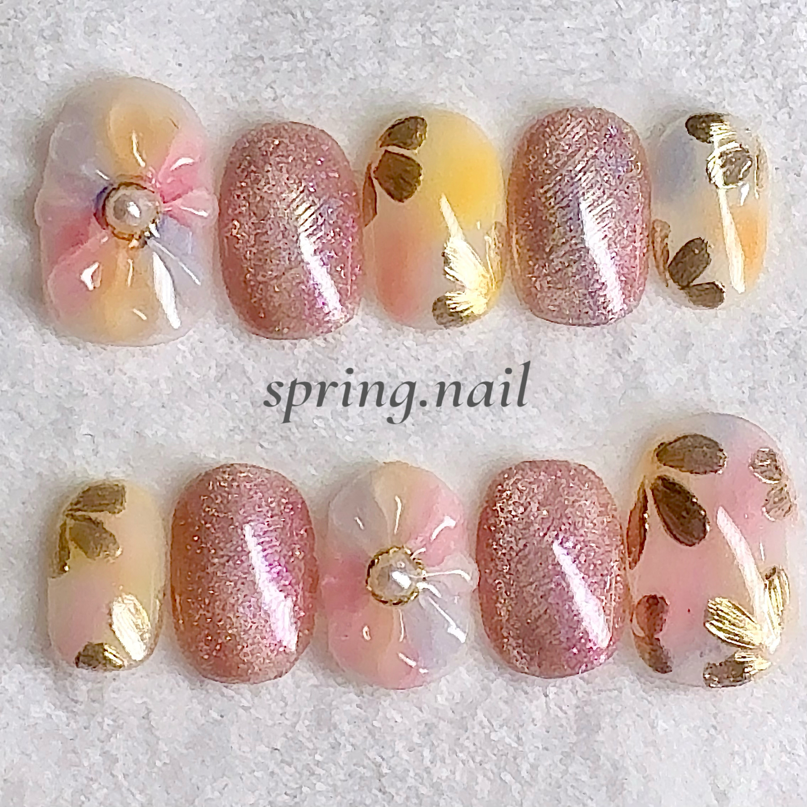 Nail Tips Puffy Flower Nail