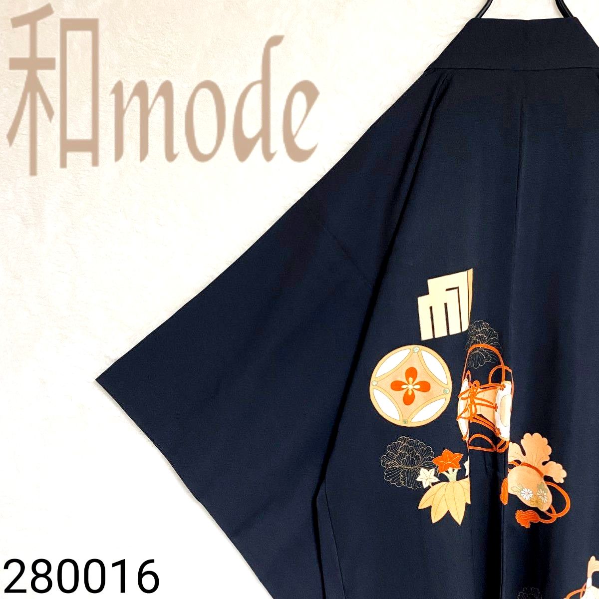 黑绘羽织黑羽织吉祥文样鼓扇花柄复古模式大正浪漫和服绘羽织和洋折衷搭配和洋混合