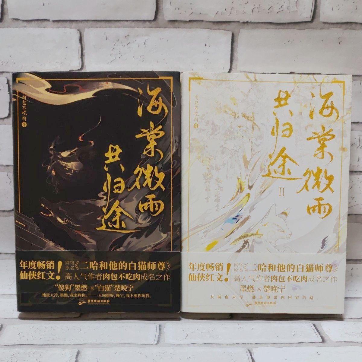 海棠微雨共歸途(二哈和他的白猫師尊) 第1卷 第2卷 小说套装 简体中文版 肉包不吃肉