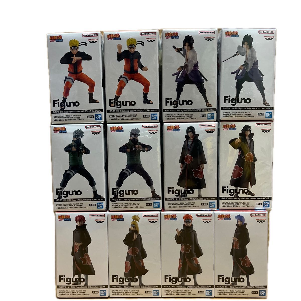 NARUTO -火影忍者 - Figuno 手办 12种套装 万代