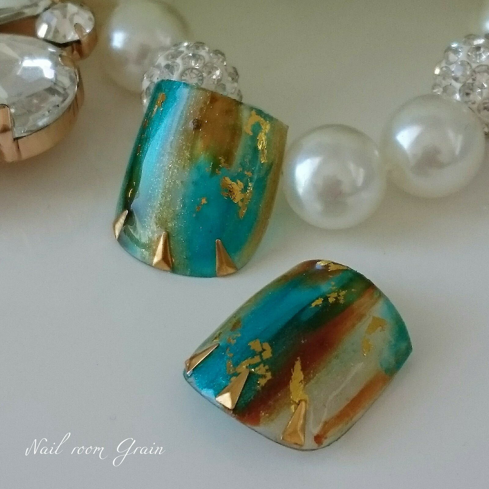 Foot Nail Tips ★ Marble Style