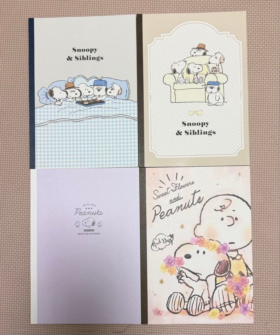 ⏱Sale PEANUTS Snoopy Notebook 4-Book Set