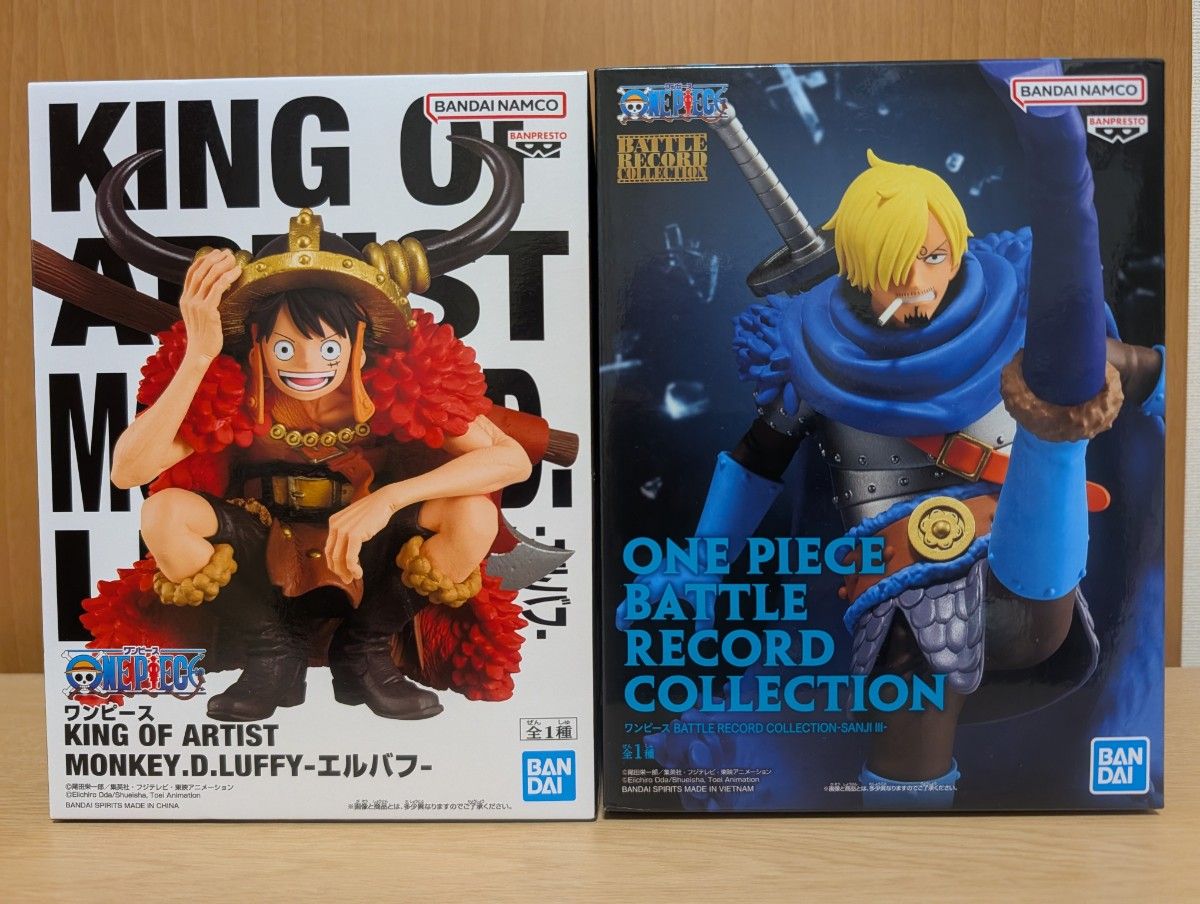 One Piece Figure 2-Piece Set: KING OF ARTIST Luffy & BATTLE RECORD COLLECTION Sanji