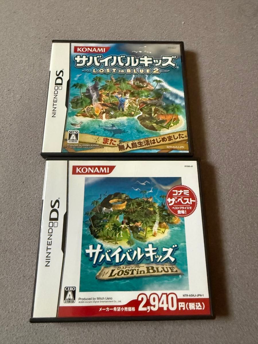 Nintendo DS Game: Survival Kids LOST in BLUE 1 & 2, 2-Game Set