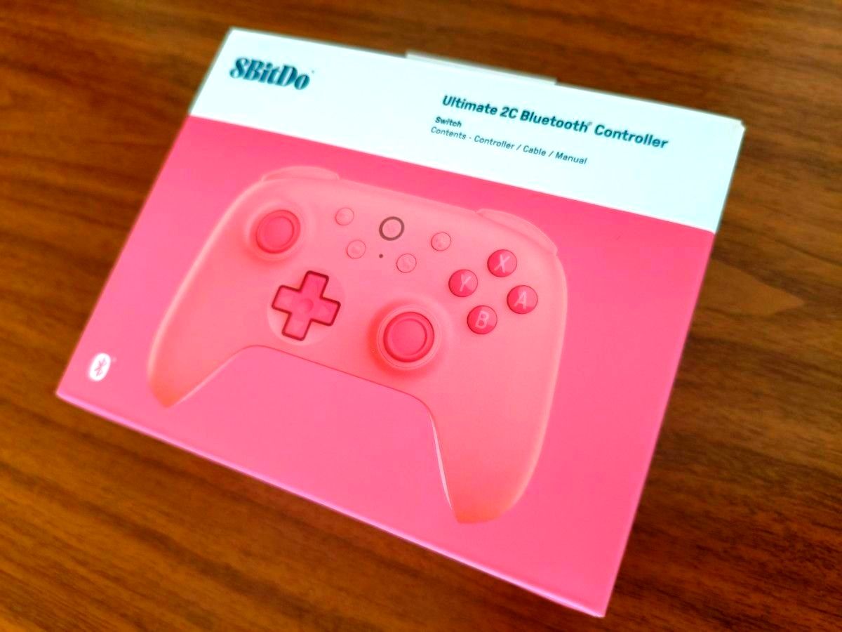 8BitDo Ultimate 2C Bluetooth Controller, Pink, Compatible with Switch/Switch 2