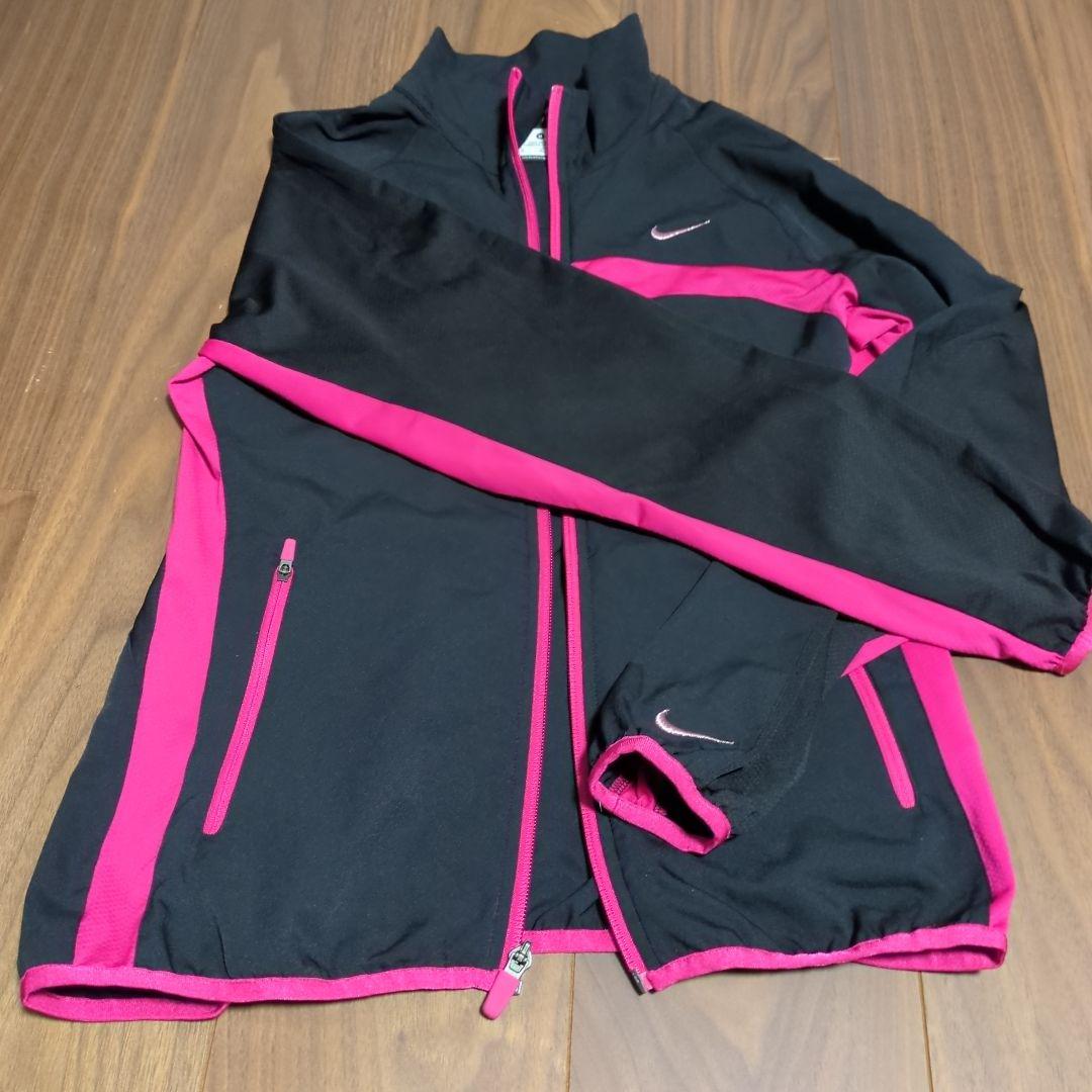 NIKE 女士运动服夹克 黑色 粉色