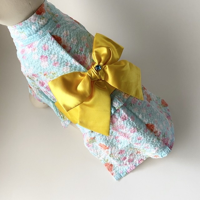 【犬服】狗狗浴衣「樱花」粉色·蓝色·黑色《接受定制》