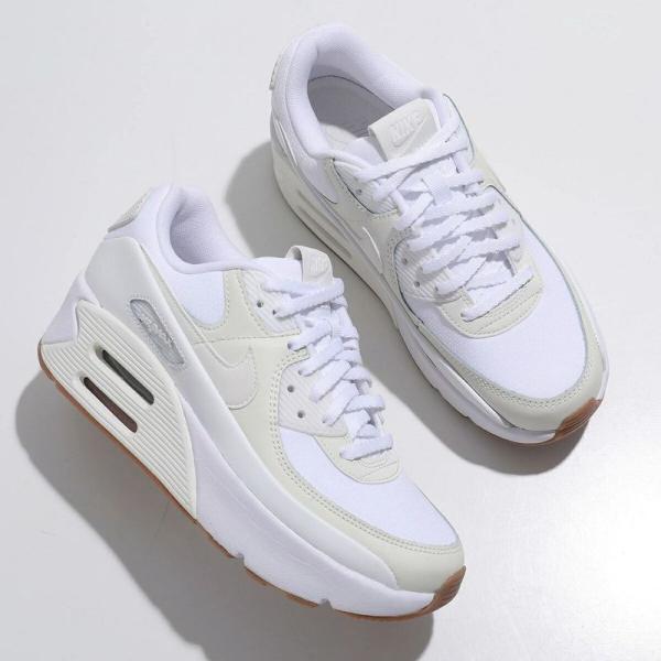 Nike Air Max 90 LV8 Sneakers FD4328-111 Women's Low-Top Thick Sole 5cm Shoes WHITE/SAIL-SOFT-PEARL