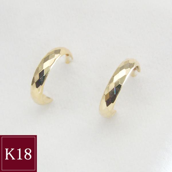 耳环k18 K18 18金珠宝首饰耳环切割女士饰品首饰2营业日前后预定发送