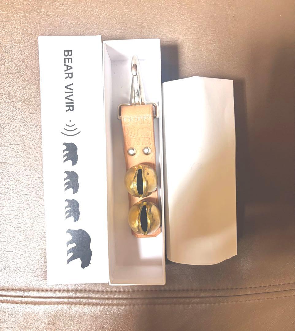 BEAR VIVIR Bear Bell, Genuine Leather, Southern-style Double Bear Bell with Hook, Brass