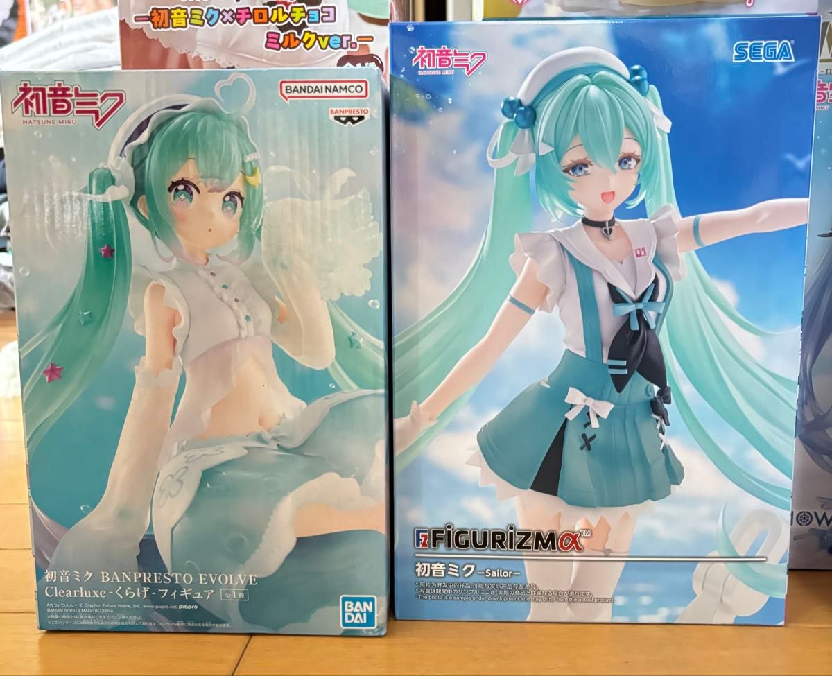 初音未来 手办套装 BANPRESTO EVOLVE Clearluxe 水母 & FIGURIZMα 水手服