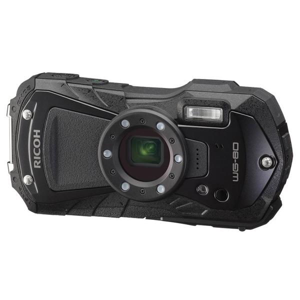 RICOH理光WG-80 (黑色) 防水紧凑型数码相机