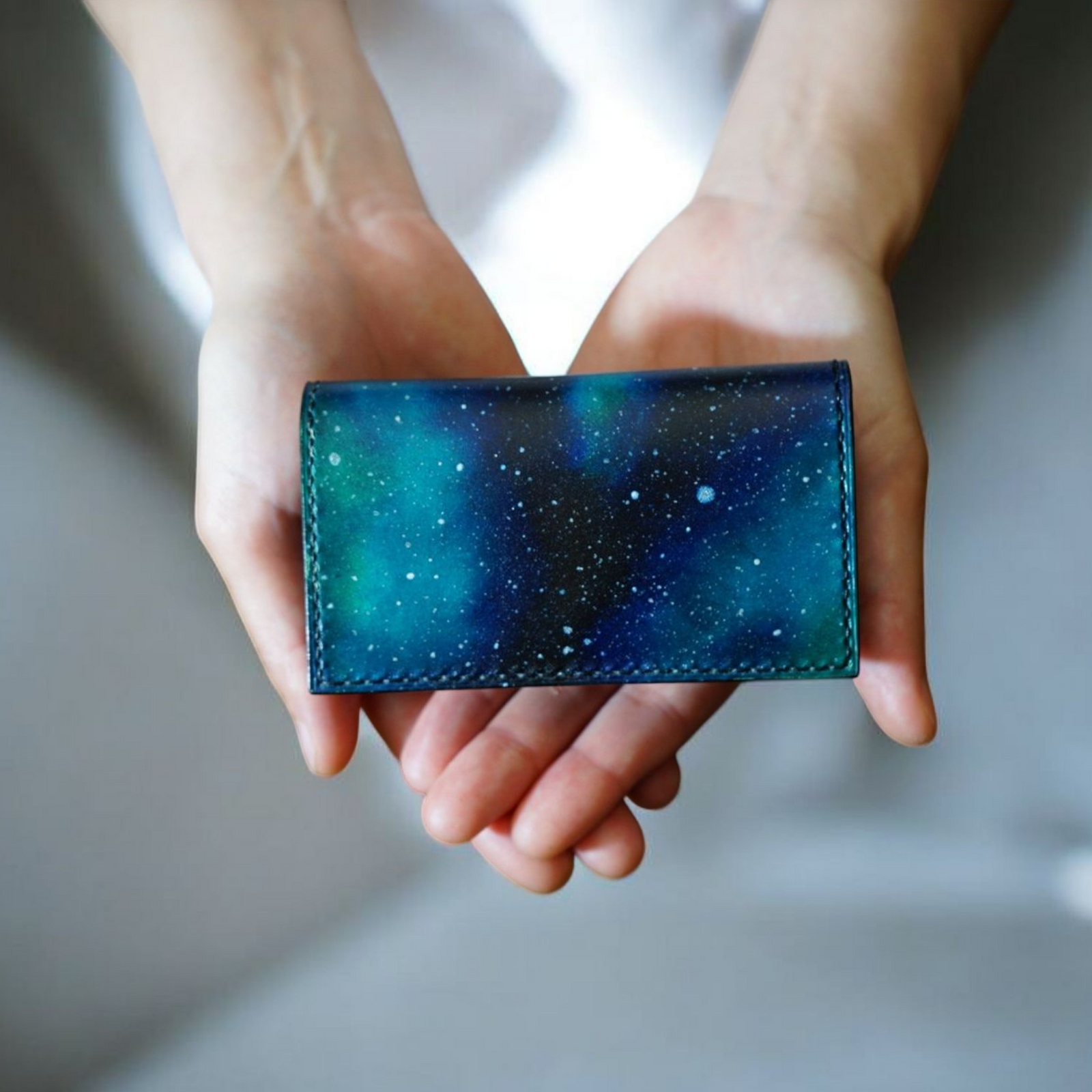 《星之银河系列》星之凯拉飞舞的银河满满的名片夹卡盒名片夹皮革小物银河星宇宙