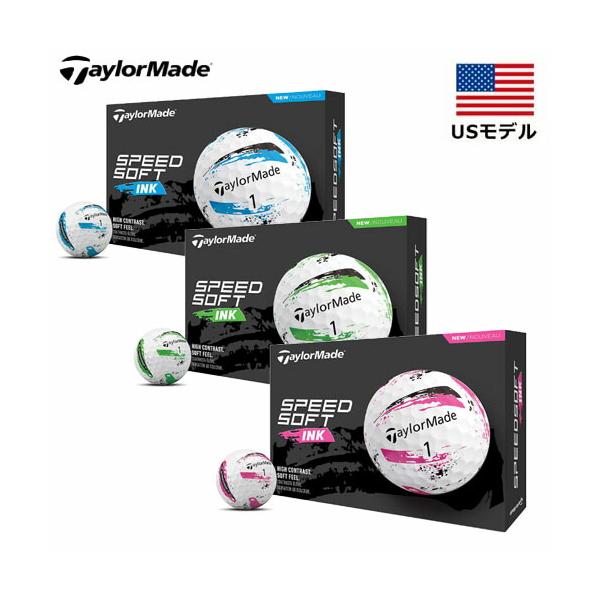 [US Model] TaylorMade Speed Soft Ink Golf Balls 1 Dozen [12 Count] SPEED SOFT INK 2024 Model