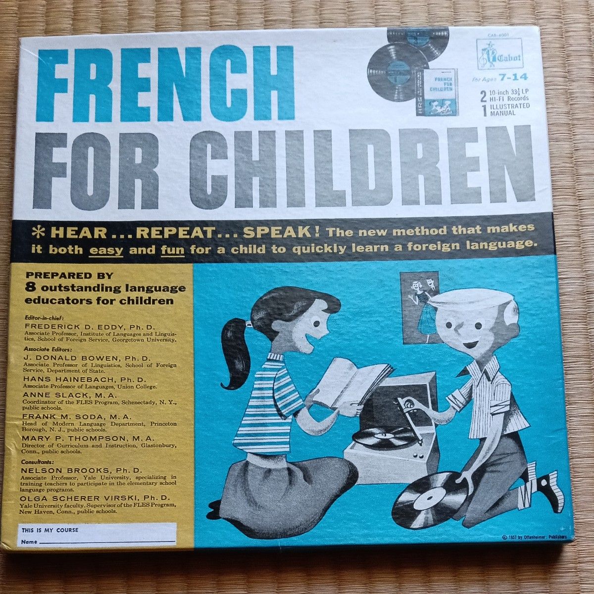 FRENCH FOR CHILDREN 1957年 英语学习 唱片 教材