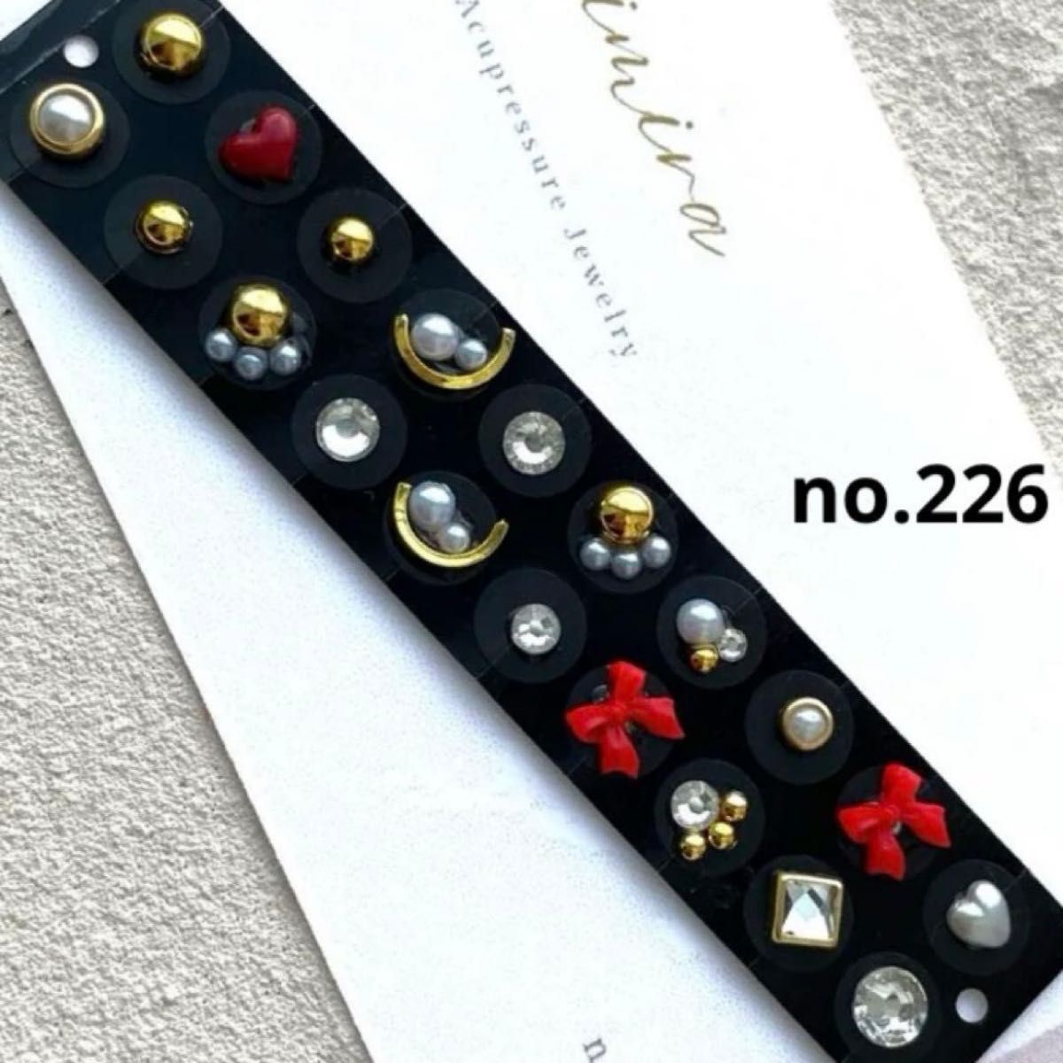 Ear Acupressure Jewelry No. 226, 20-Piece Set, Stylish Design Stickers, Simple, Magrain