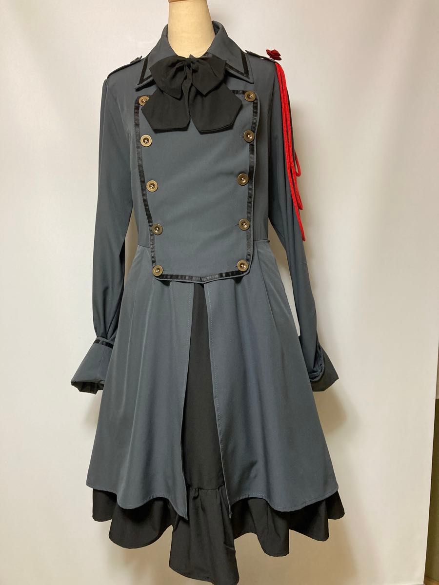军事风连衣裙cosplay服装万圣节尺寸XL大尺寸军服洛丽塔 · 戈斯洛里偶像服装舞台