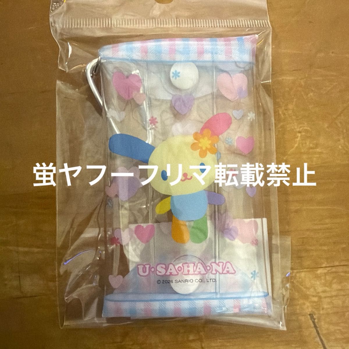 Usahana Korea Pop-up Card Case with Clear Pouch and Carabiner