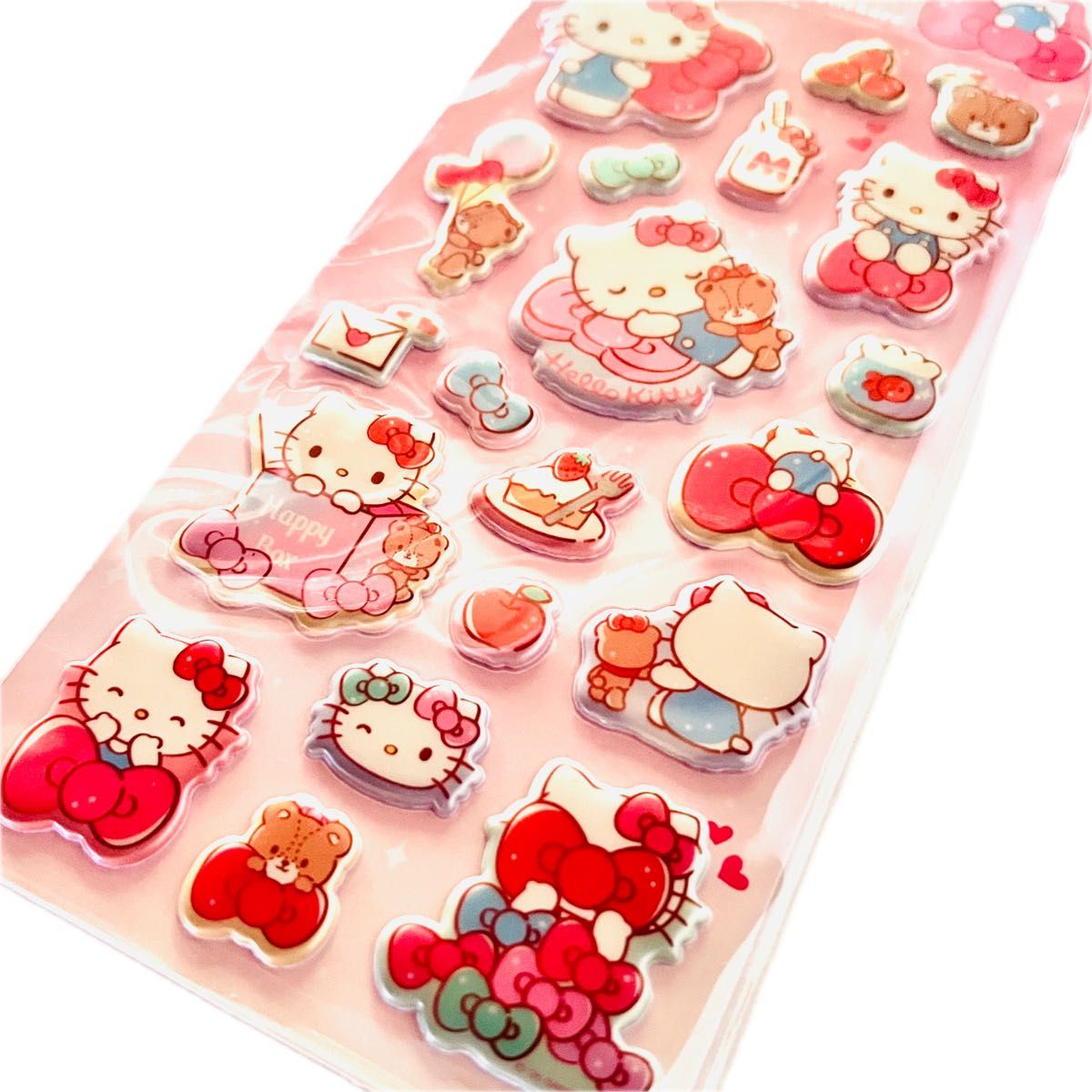 Sanrio Hello Kitty Puffy Stickers 3D Stickers Pink
