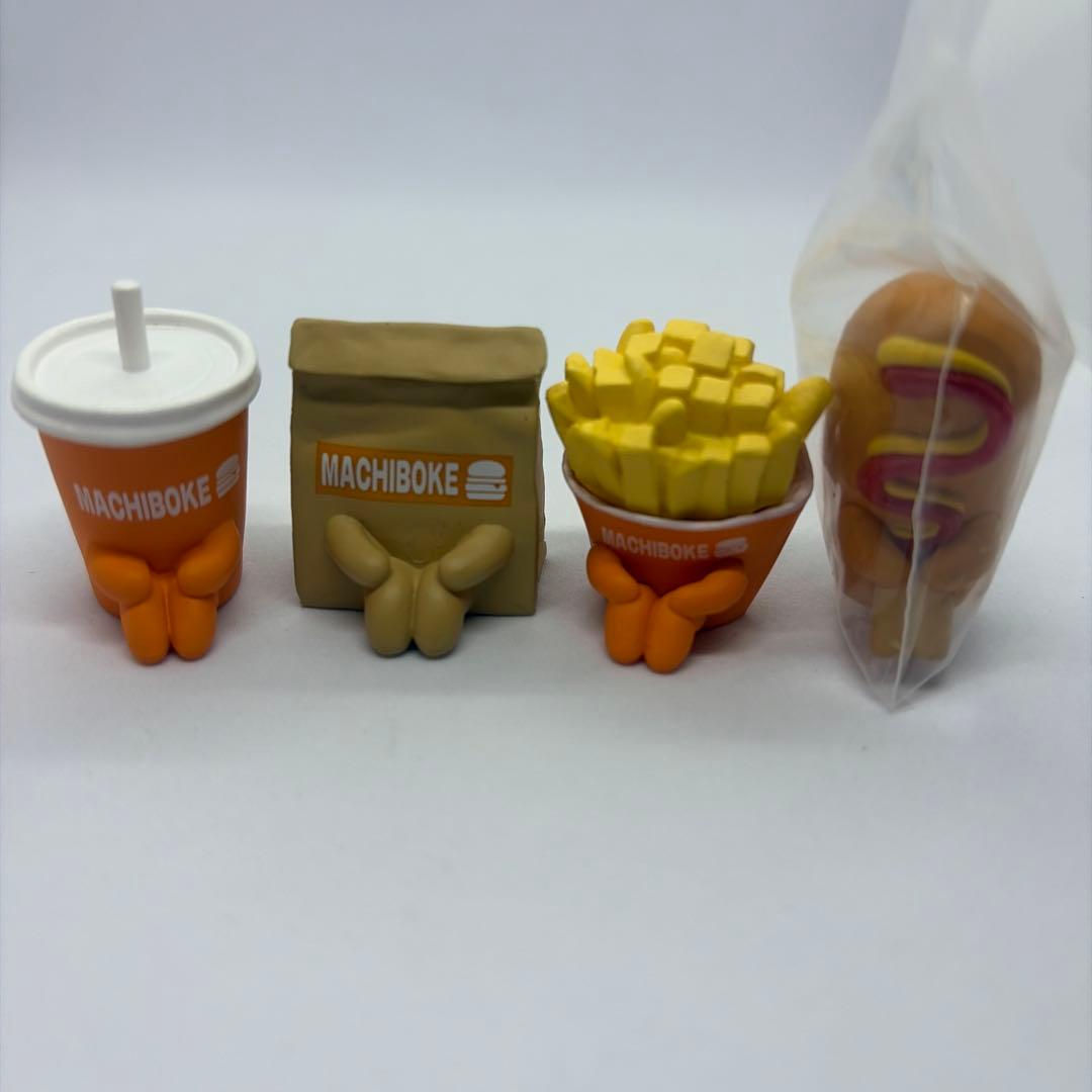 MACHIBOKE Fast Food Miniature Figure Set of 4