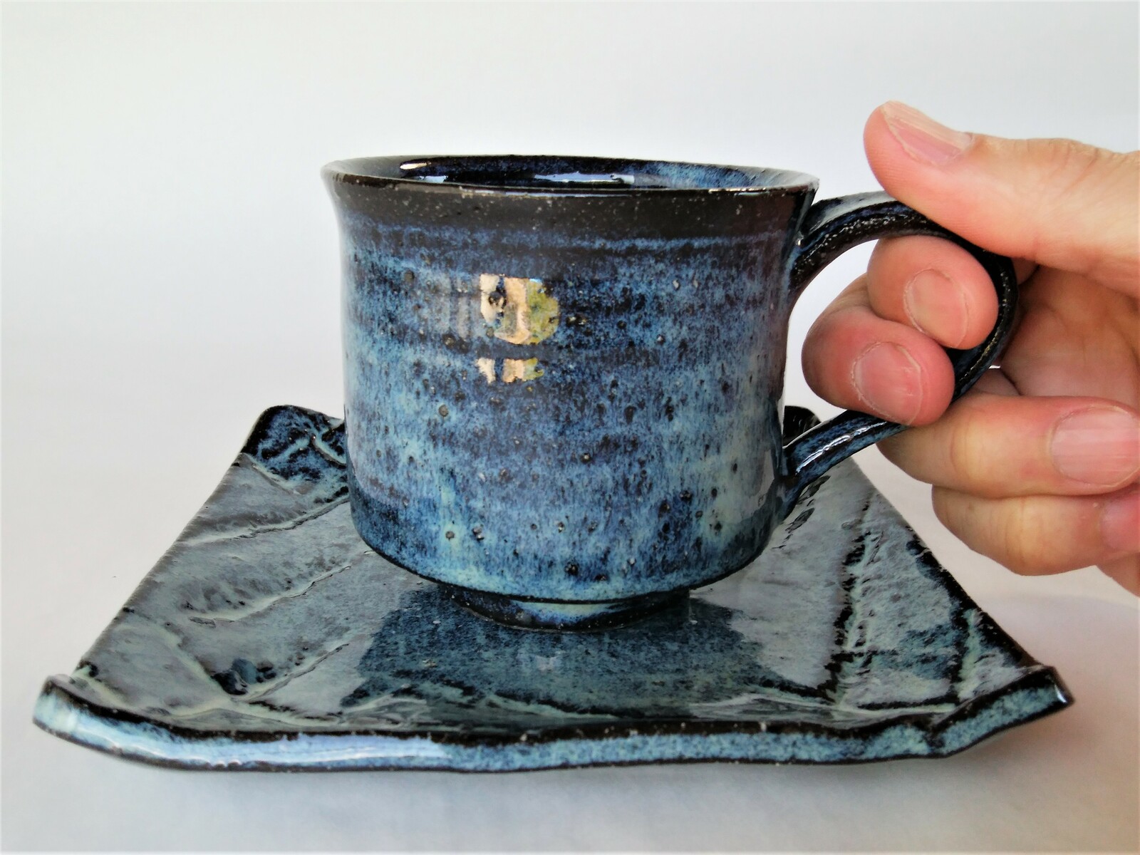 【再贩】蓝色精美的咖啡杯与茶托