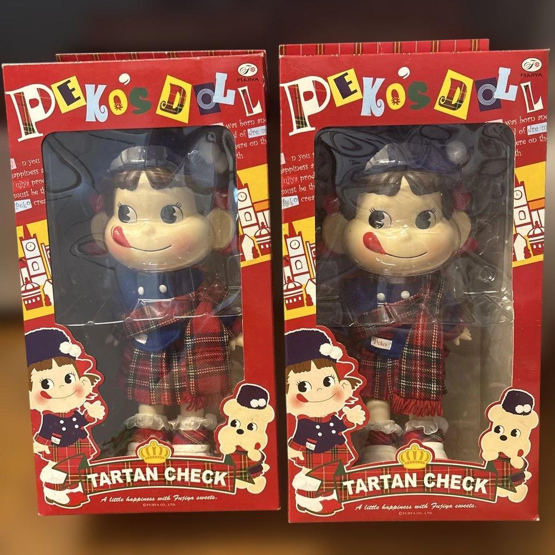 Fujiya Pekko Doll TARTAN CHECK Seven-Eleven Limited Edition