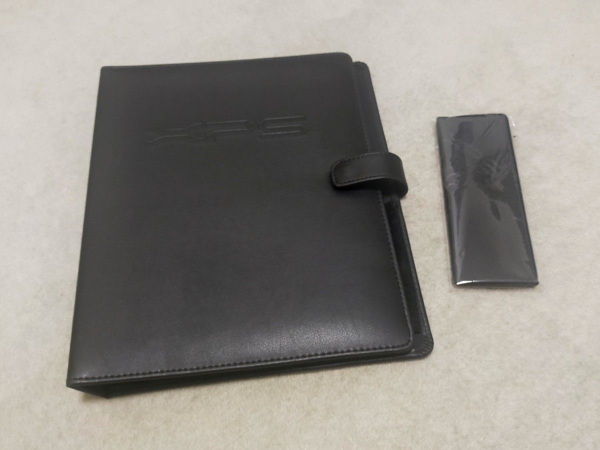 PC 电脑 Dell 戴尔 XPS 黑色 皮革 人造革 CD DVD 手册 收纳 文件夹 清洁布
