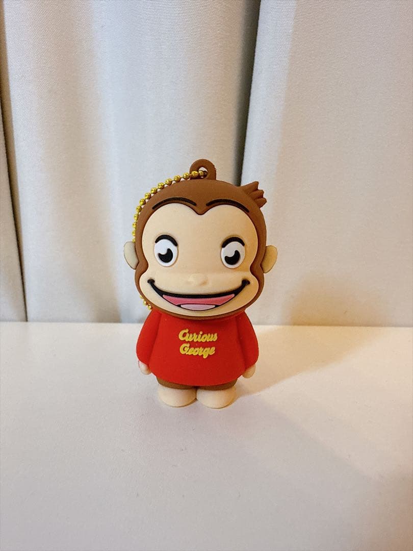 Curious George Deformed Figure Keychain Red Hoodie