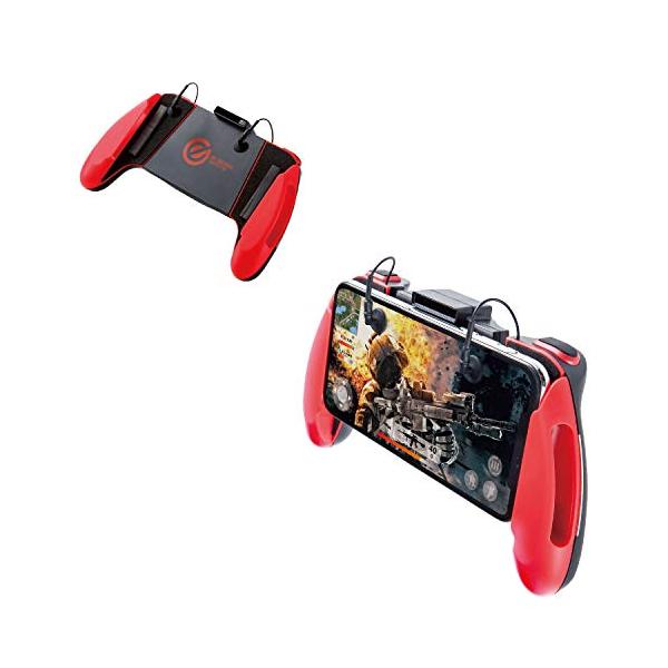 エレコム 《荒野行动》/PUBG Mobile 手机游戏手柄 双键+握把 4.7~6.5英寸 iPhone/Android