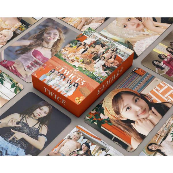 TWICE周边 照片卡 55张 套装 交易卡 TWICE 照片 全员 ONCE 照片卡 K-POP 韩国偶像 应援 小物 LOMO卡 TWICE5