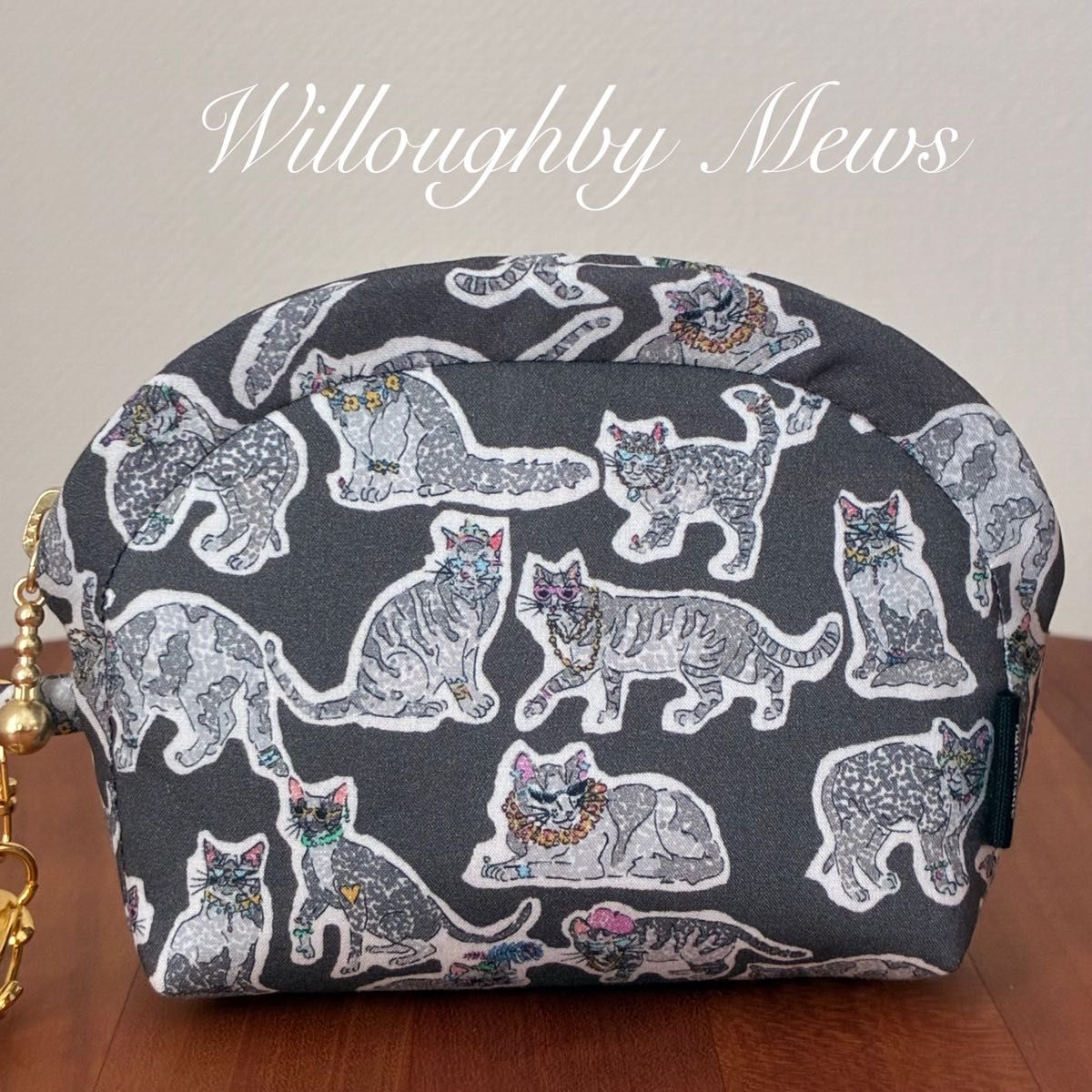 W12 Handmade Pouch Liberty Tana Lone Willobby Muse Cat Cat Cat Animal Print Purse Purse Card