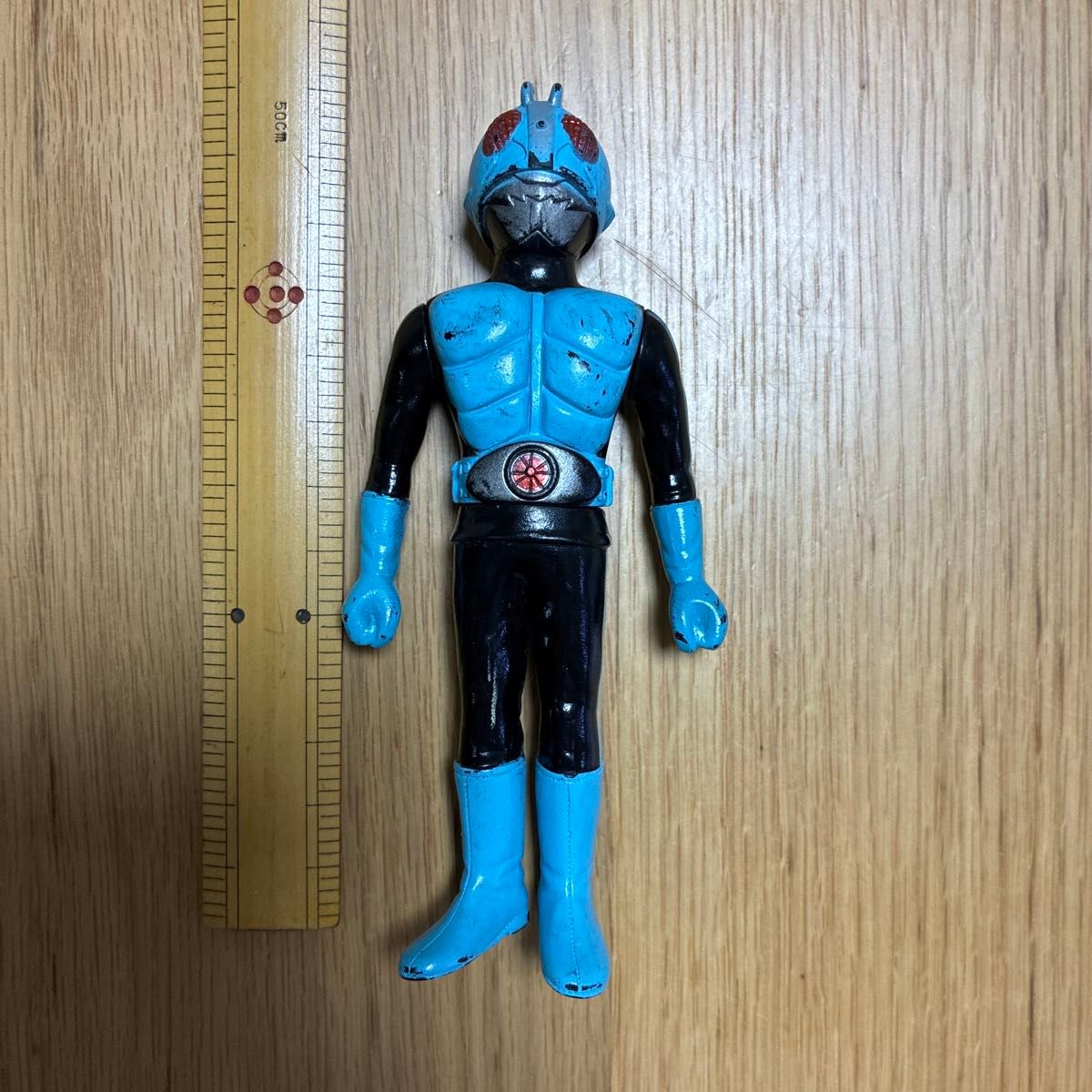ポピー 仮面ライダー 2号 石森プロ 毎日放送 東映 JAPAN刻印なし ソフビ 1970年代【複数落札 値引対応】※左側触角欠け