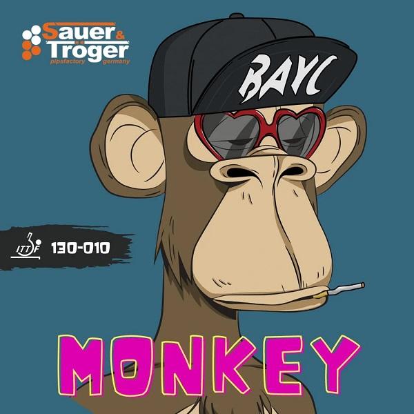 ザウエル&amp;amp;トレーガー モンキー 卓球ツブ高ラバー レッド/ブラック/ブルー  粒高 イボ高  (MONKEY) (Sauer&amp;amp;Troger)[M便 1/4]